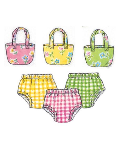 Patron Butterick 5624/NB - Robe, chasuble, barboteuse, combinaison, culotte, pantalon et sac