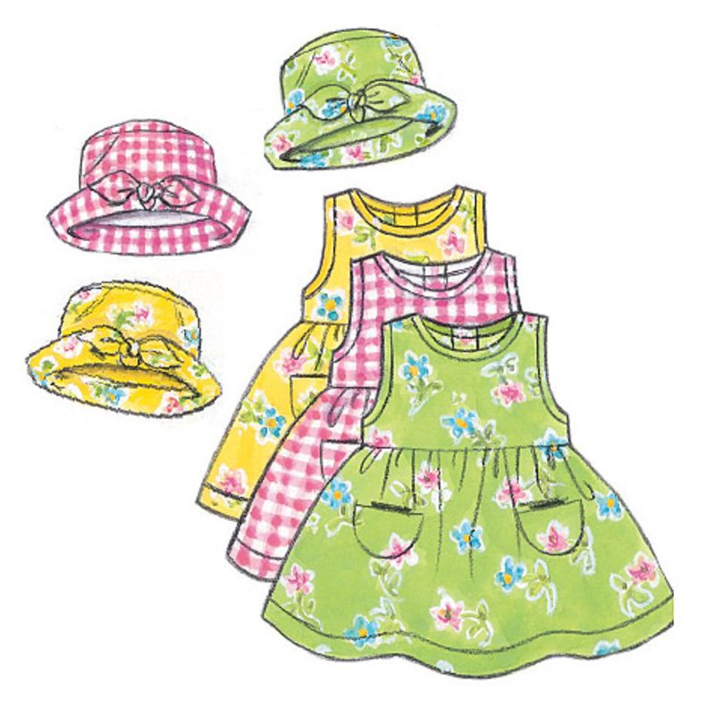 Patron Butterick 5624/NB - Robe, chasuble, barboteuse, combinaison, culotte, pantalon et sac