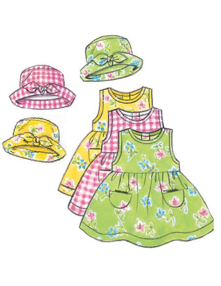 Patron Butterick 5624/NB - Robe, chasuble, barboteuse, combinaison, culotte, pantalon et sac