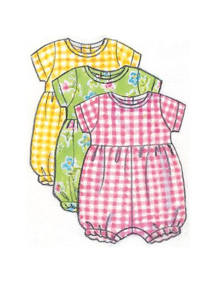 Patron Butterick 5624/NB - Robe, chasuble, barboteuse, combinaison, culotte, pantalon et sac