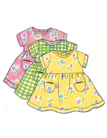 Patron Butterick 5624/NB - Robe, chasuble, barboteuse, combinaison, culotte, pantalon et sac