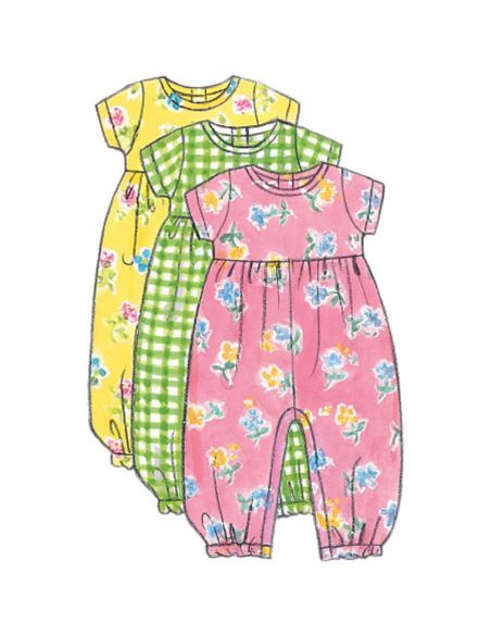 Patron Butterick 5624/NB - Robe, chasuble, barboteuse, combinaison, culotte, pantalon et sac