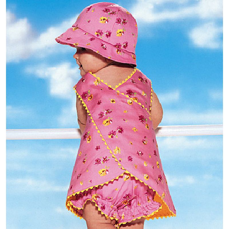 Patron Butterick 5625/NB - Barboteuse, chasuble, culotte et chapeau