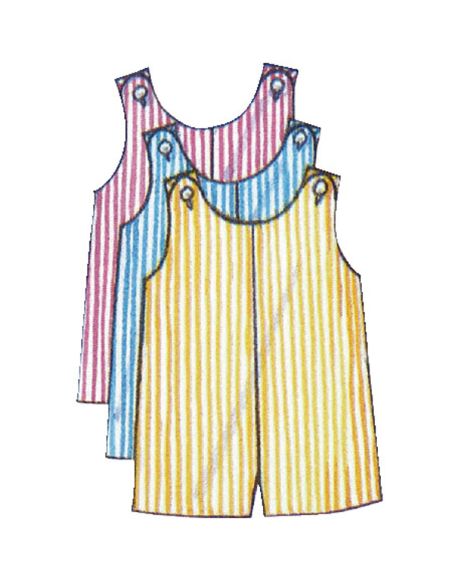 Patron Butterick 5625/NB - Barboteuse, chasuble, culotte et chapeau