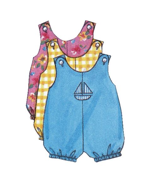 Patron Butterick 5625/NB - Barboteuse, chasuble, culotte et chapeau