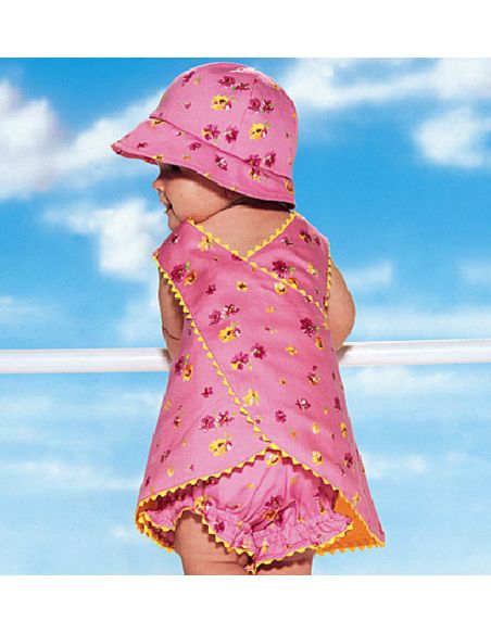 Patron Butterick 5625/NB - Barboteuse, chasuble, culotte et chapeau