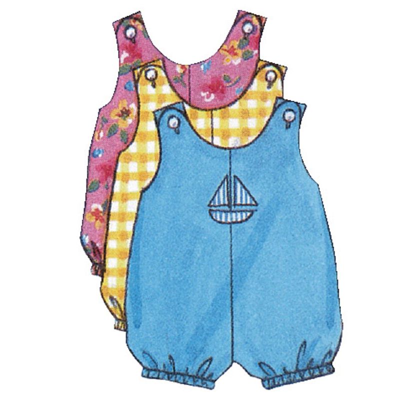 Patron Butterick 5625/NB - Barboteuse, chasuble, culotte et chapeau