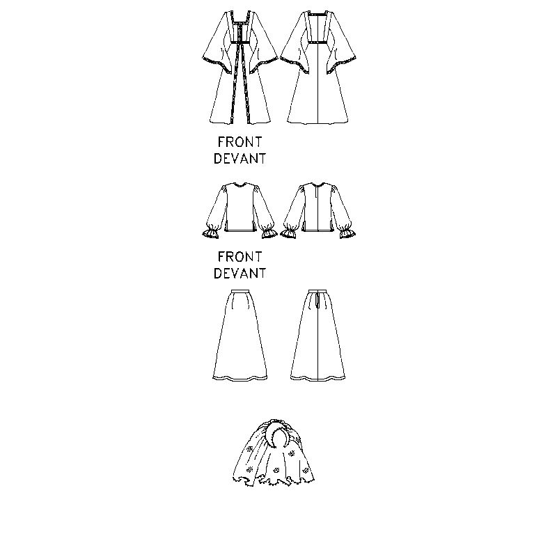 Patron Butterick 5655/B5 - Haut, robe et pantalon