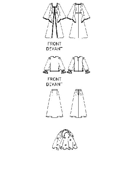 Patron Butterick 5655/B5 - Haut, robe et pantalon