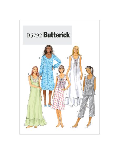 Patron Butterick 5792/Y - Haut, robe et pantalon