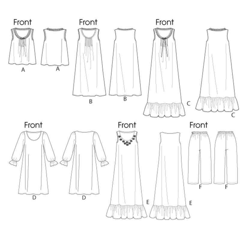 Patron Butterick 5792/Y - Haut, robe et pantalon