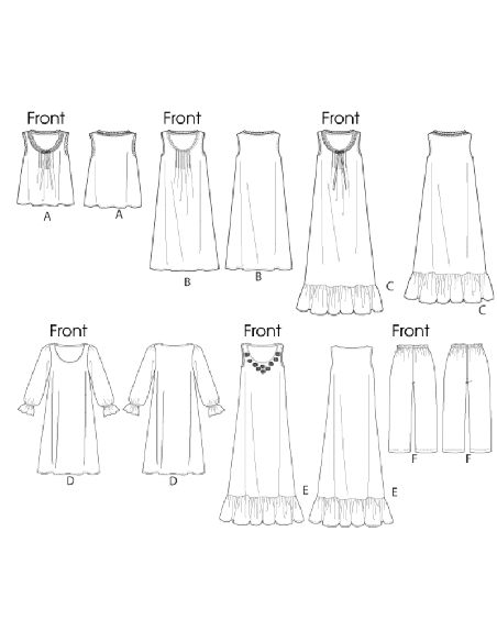 Patron Butterick 5792/Y - Haut, robe et pantalon