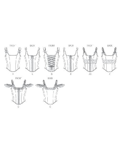 Patron Butterick 5935/AX5 - Corset