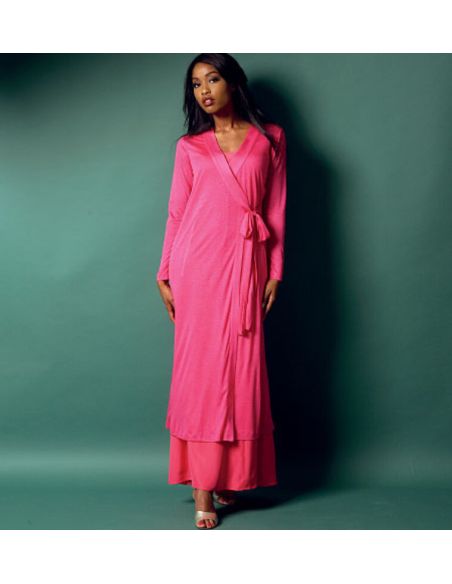 Patron Butterick 5963/A5 - Robe de chambre, haut, chemise de nuit, pantalon et sac à main