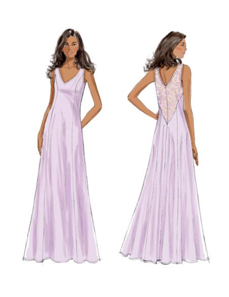 Patron Butterick 5963/A5 - Robe de chambre, haut, chemise de nuit, pantalon et sac à main