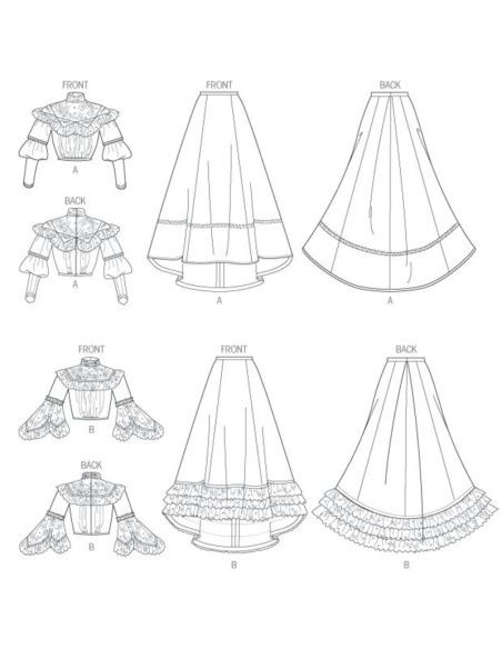 Patron Butterick 5970/B5 - Haut, jupe et ceinture