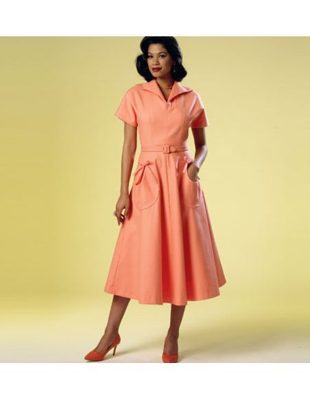Patron Butterick 6055/A5 - Robe et ceinture
