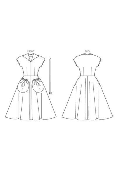 Patron Butterick 6055/A5 - Robe et ceinture