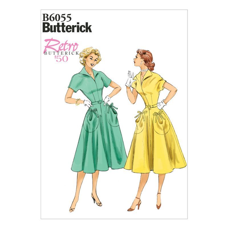Patron Butterick 6055/A5 - Robe et ceinture