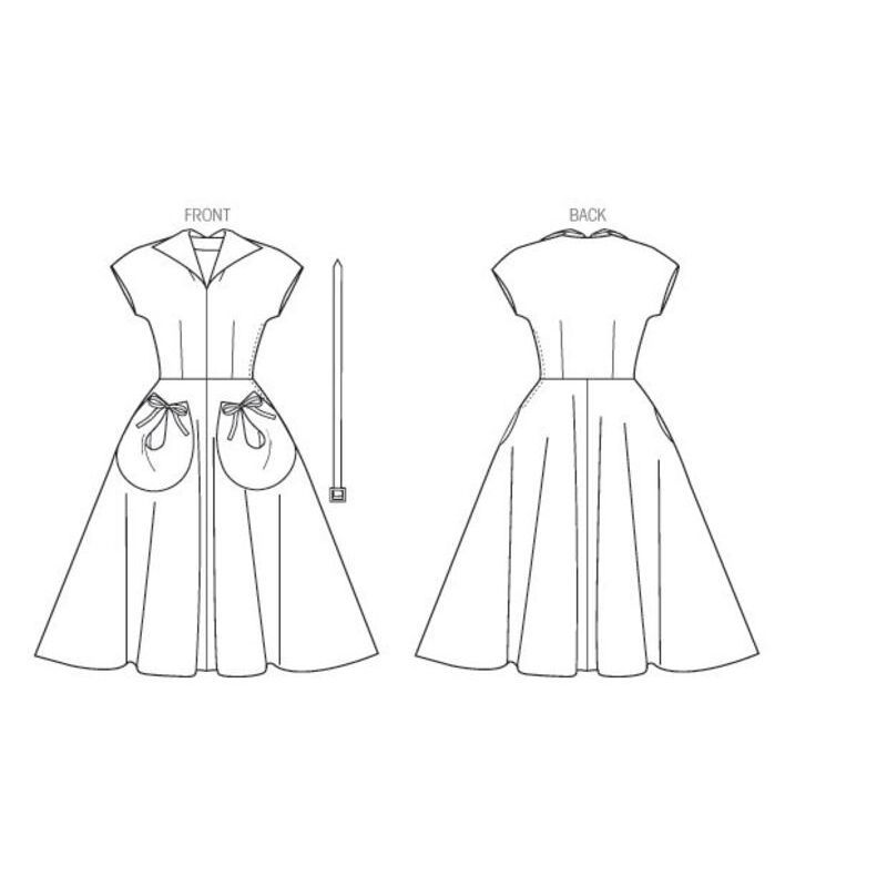 Patron Butterick 6055/A5 - Robe et ceinture