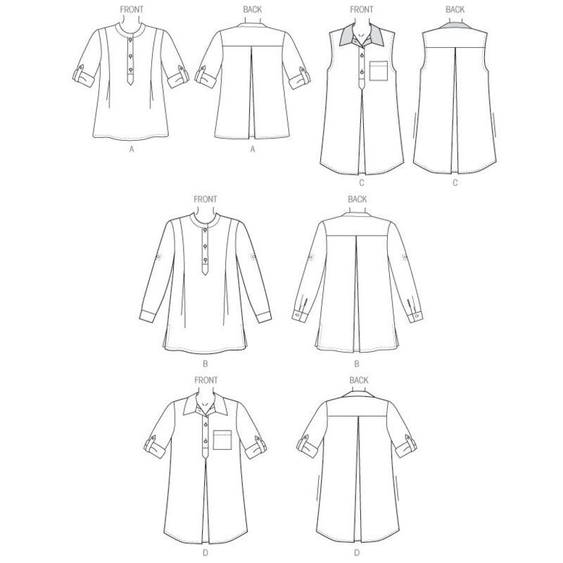 Patron Butterick 6099/Y - Tunique