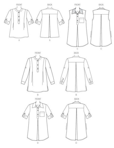 Patron Butterick 6099/Y - Tunique