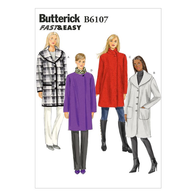 Patron Butterick 6107/Y - Manteau