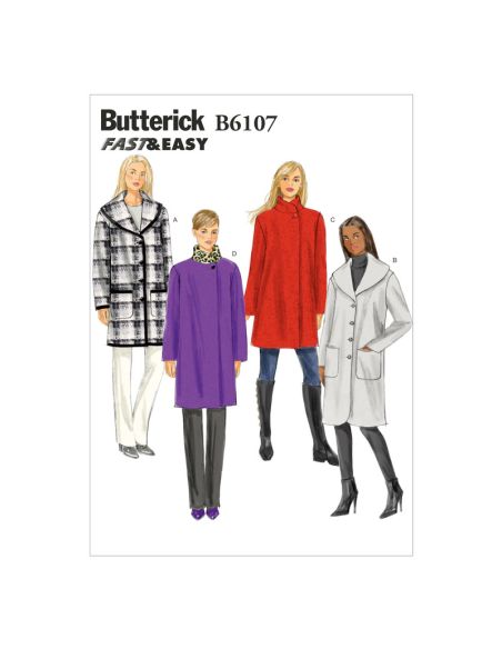 Patron Butterick 6107/Y - Manteau
