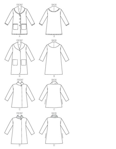Patron Butterick 6107/Y - Manteau
