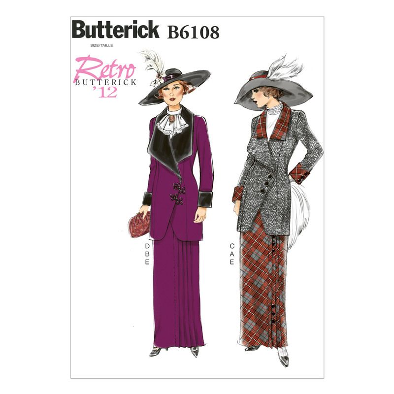 Patron Butterick 6108/A5 - Veste, bavette et jupe