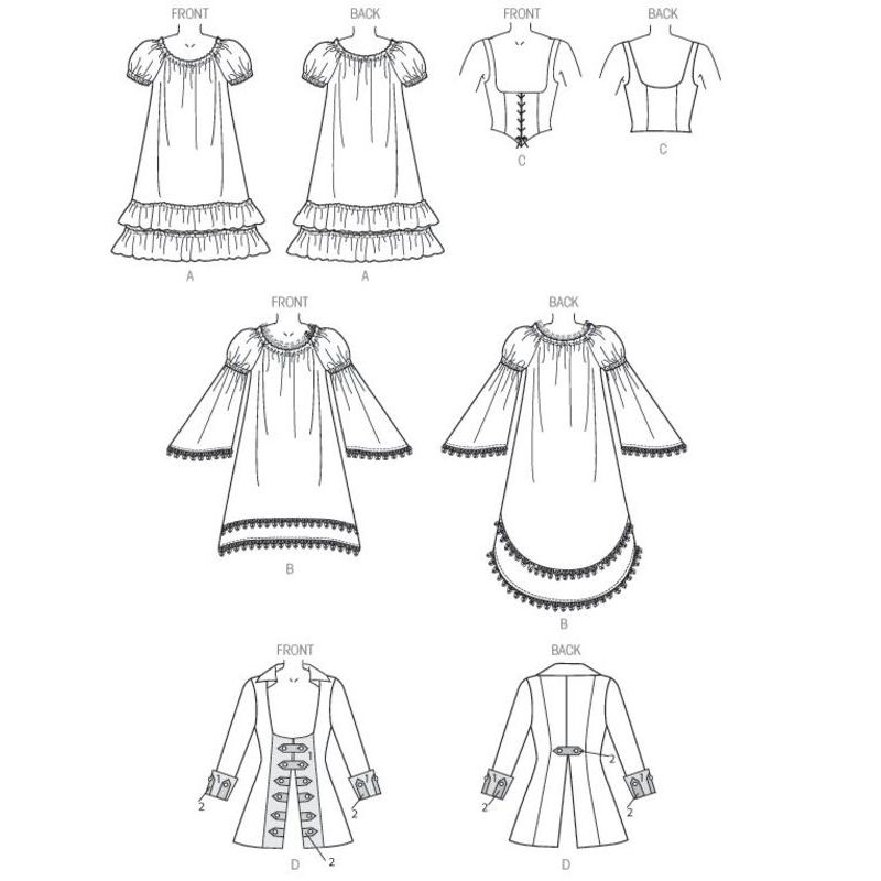 Patron Butterick 6114/A5 - Déguisement