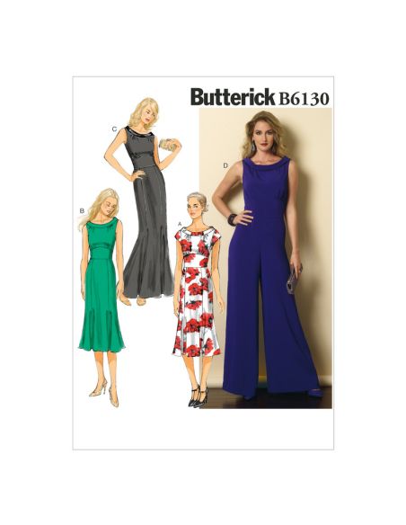 Patron Butterick 6130/A5 - Robe et combinaison