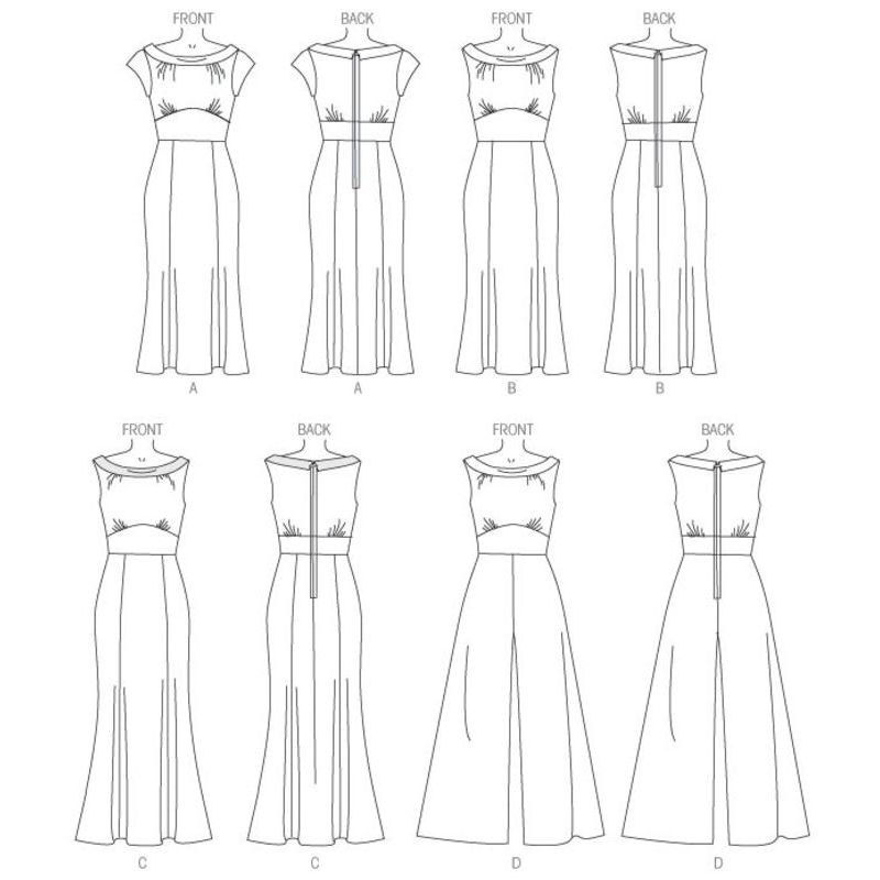 Patron Butterick 6130/A5 - Robe et combinaison