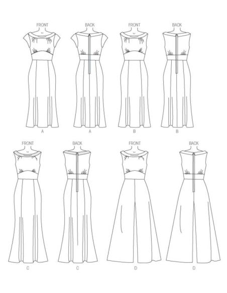 Patron Butterick 6130/A5 - Robe et combinaison