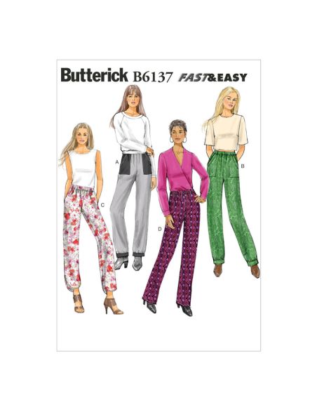 Patron Butterick 6137/A5 - Pantalon