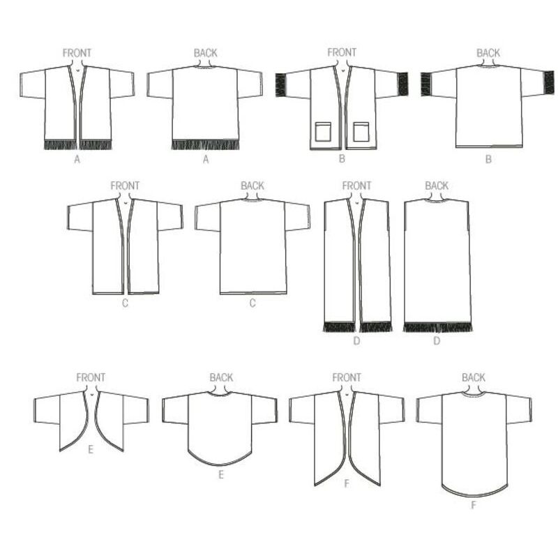 Patron Butterick 6176/Y - Kimono