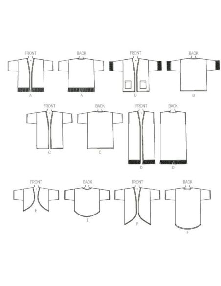 Patron Butterick 6176/Y - Kimono