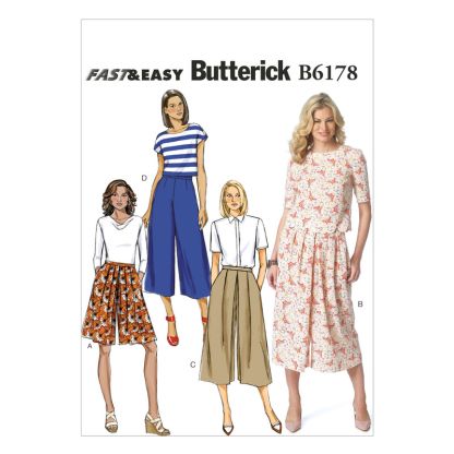 Patron Butterick 6178/A5 - Jupe-culotte