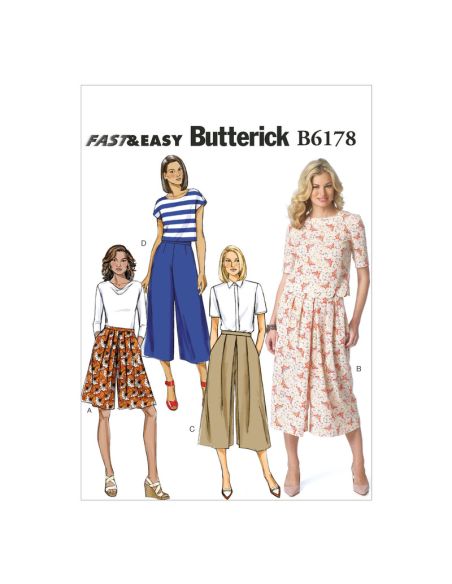 Patron Butterick 6178/A5 - Jupe-culotte
