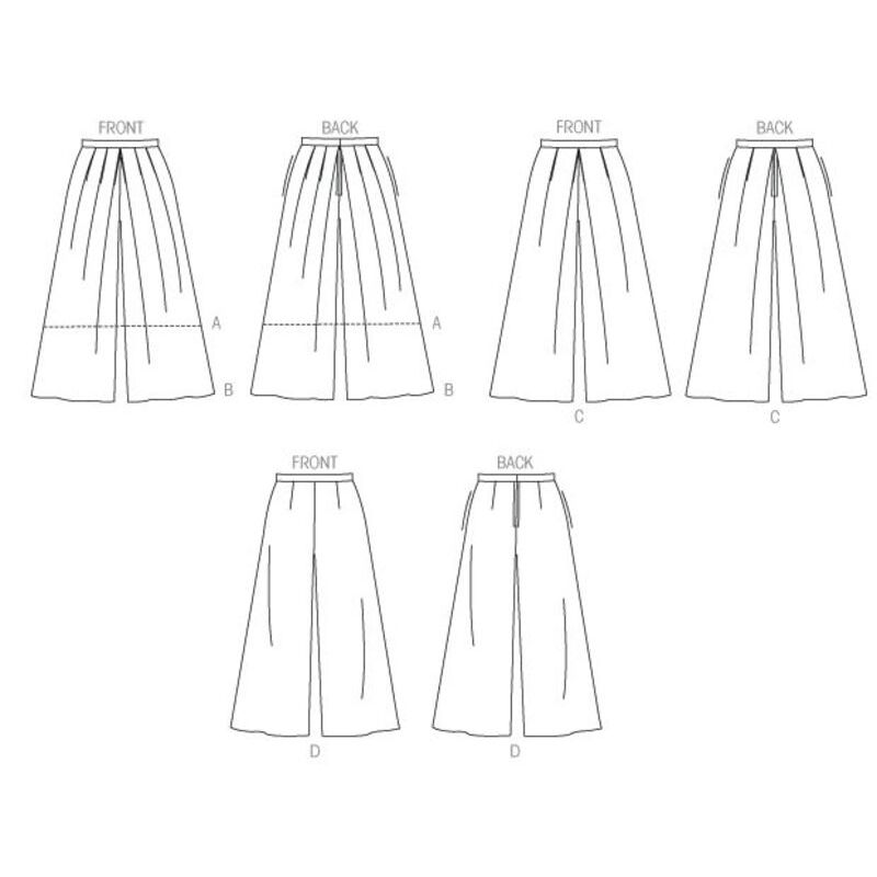 Patron Butterick 6178/A5 - Jupe-culotte