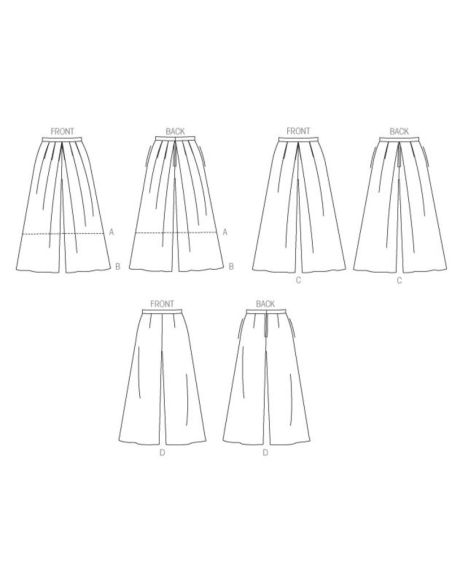 Patron Butterick 6178/A5 - Jupe-culotte