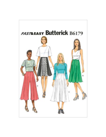 Patron Butterick 6179/A5 - Jupe et jupe-culotte