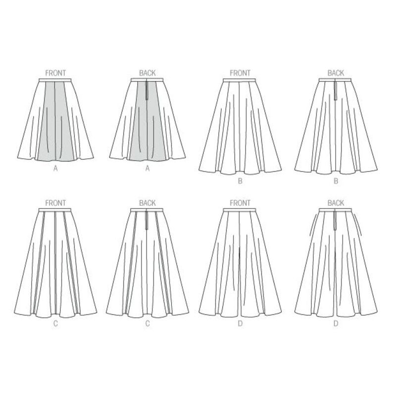 Patron Butterick 6179/A5 - Jupe et jupe-culotte