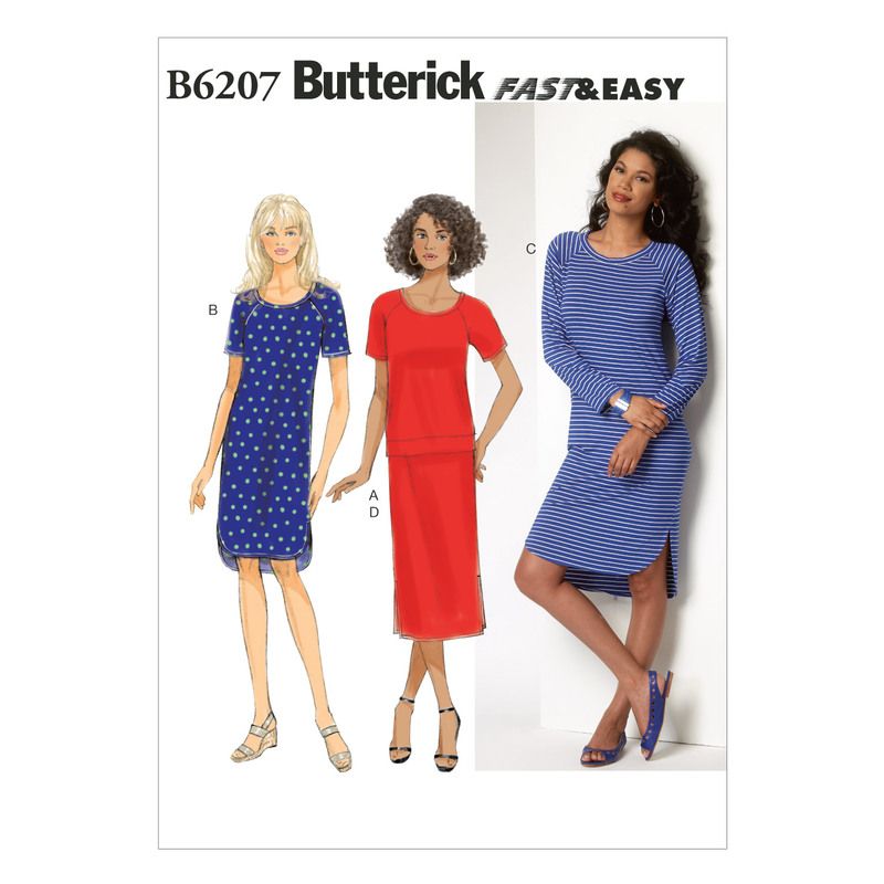 Patron Butterick 6207/Y - Haut, robe et jupe