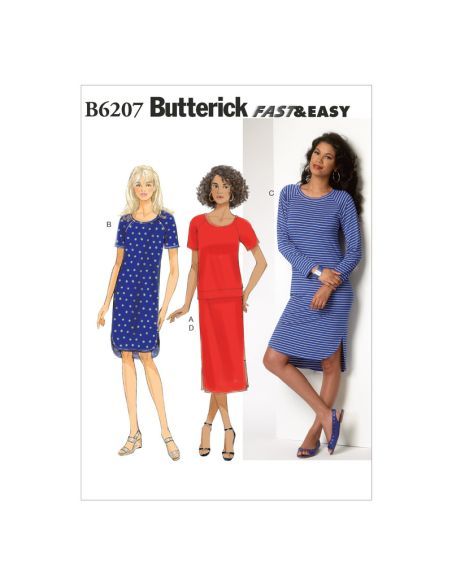 Patron Butterick 6207/Y - Haut, robe et jupe