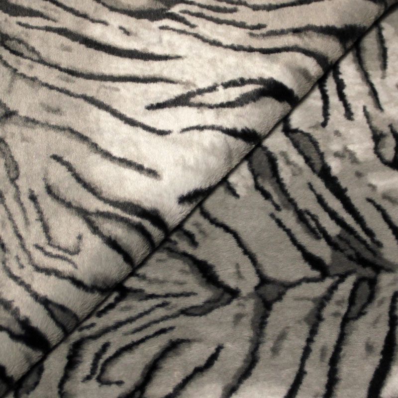 Fausse fourrure - Tigre gris