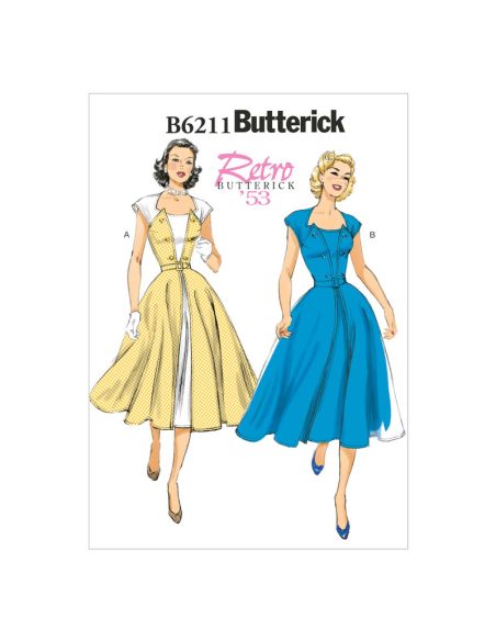 Patron Butterick 6211/A5 - Robe et ceinture