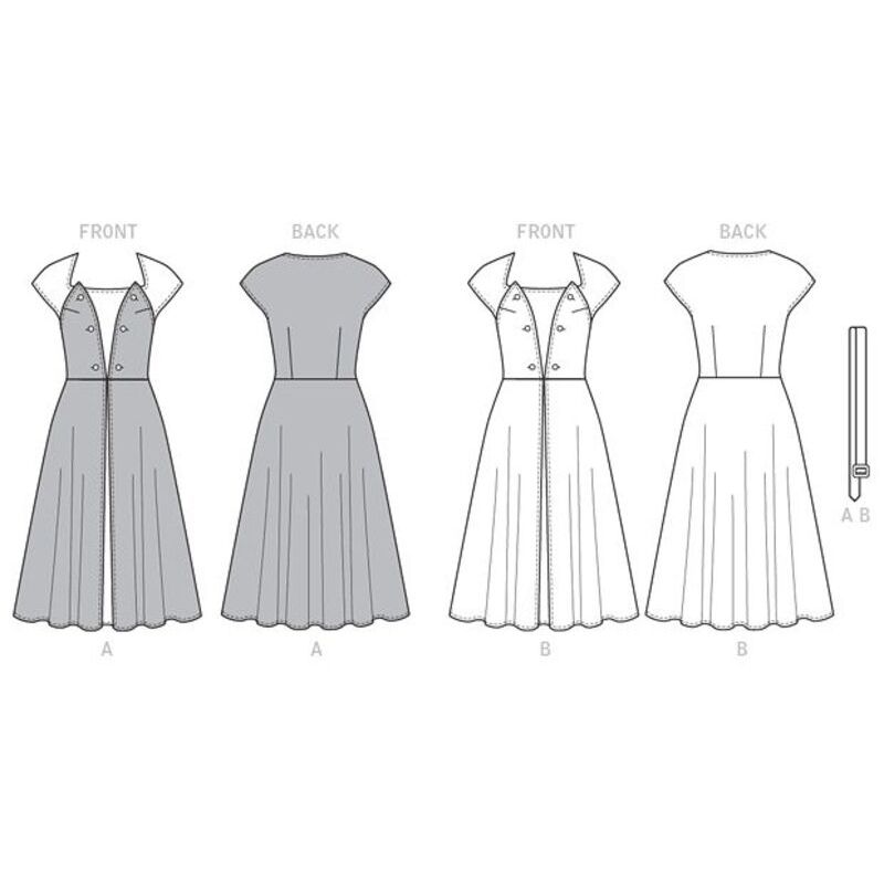 Patron Butterick 6211/A5 - Robe et ceinture