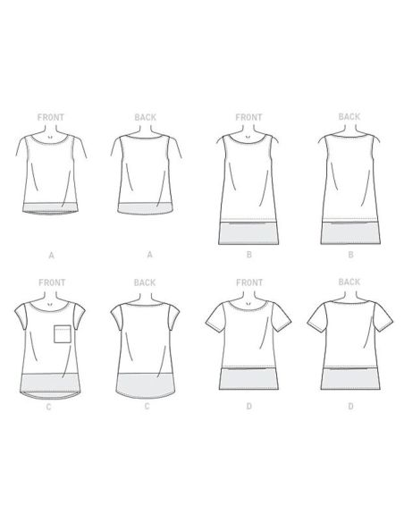 Patron Butterick 6214/Y - Haut