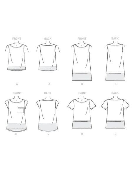 Patron Butterick 6214/Y - Haut